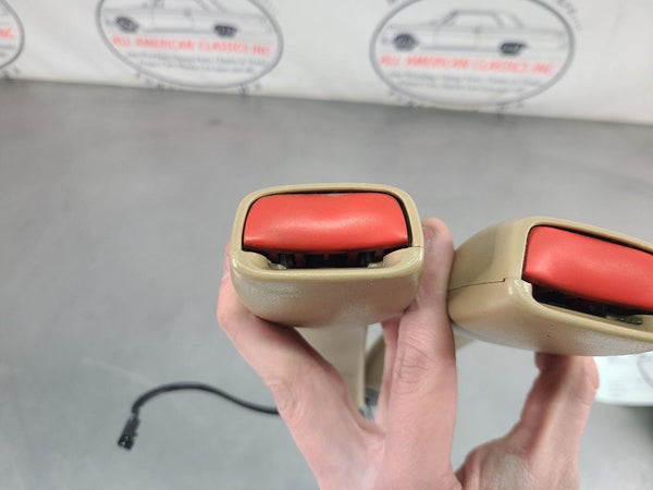1997-04 C5 Corvette Coupe, Seat Belt Buckle Pair, LH/RH, Tan - OEM8