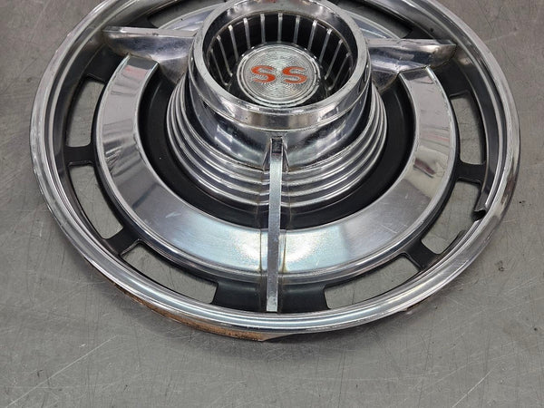 1963 Impala SS 14" Spinner Wheel Hubcap Set of 4, Decent, Nova SS - OEM11