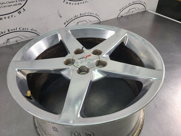 2005-07 C6 Corvette Aluminum 5 Spoke Wheel, Silver QG6, Rear 19x10 - OEM13