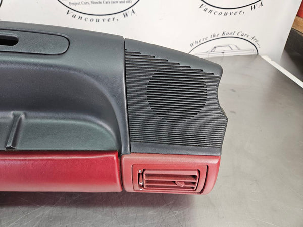 1987-89 Mustang Fox Body Front Dash Panel, Loaded w/ Trim, Glovebox, Black / Red5