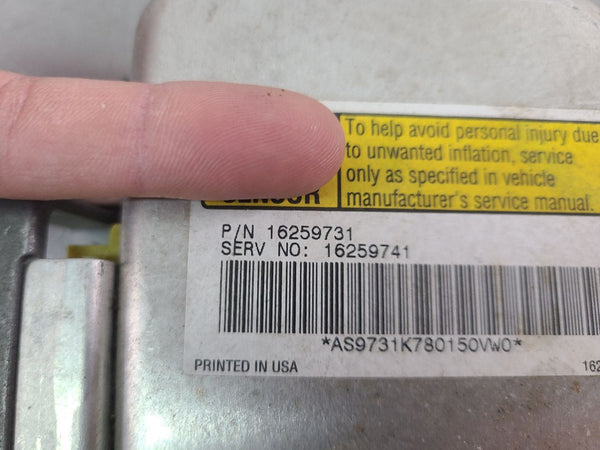 1998 C5 Corvette SRS Control Module, #16259731 - OEM1