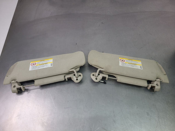 2002 GMC Denali, Sierra, Front Sun Visor Pair, RH/LH, Gray, w/ Lights - OEM0