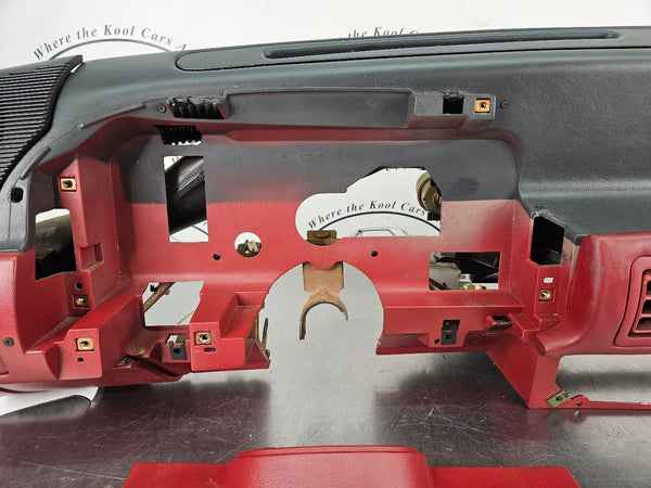 1987-89 Mustang Fox Body Front Dash Panel, Loaded w/ Trim, Glovebox, Black / Red10