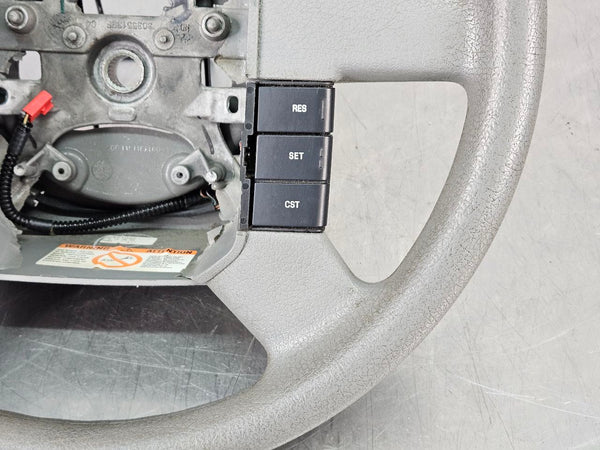 2004 Ford F150 Factory Steering Wheel w/ Cruise Control Buttons, Gray - OEM4