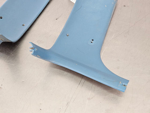 1973-75 Chevy Truck Rear Interior B Pillar Trim Panel Pair, Blue, Left / Right5
