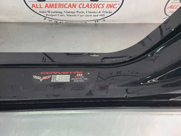2005-13 C6 Corvette Drivers Left Side Rocker/Aperture Panel, Black - OEM6