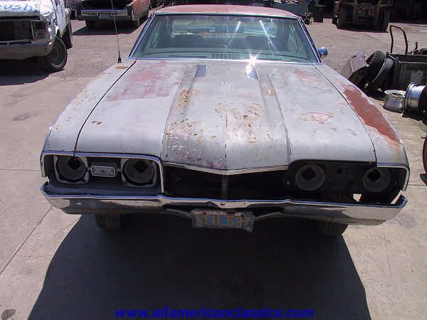 1968 442 Oldsmobile Cutlass Engine Hood Rear Vent Louver Grill w/ Upper Moulding12