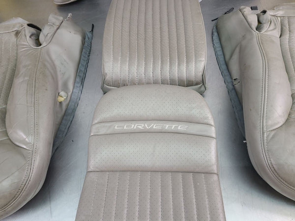 1999-04 C5 Corvette Sport Seat Cushion Cover Set, Right and Left Complete - OEM10