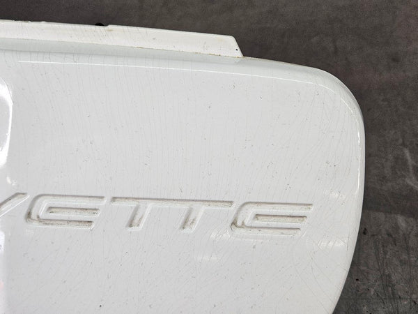 1997-04 C5 Corvette Front Bumper License Plate Filler Panel, White - OEM2