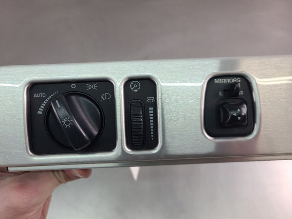 2002-05 Ford Thunderbird Headlight Dimmer / Mirror Control Switch w/ Silver Trim3