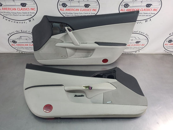 2005-13 C6 Corvette Front Door Panel Pair, Bose Premium, RH/LH, Black/Gray - OEM0
