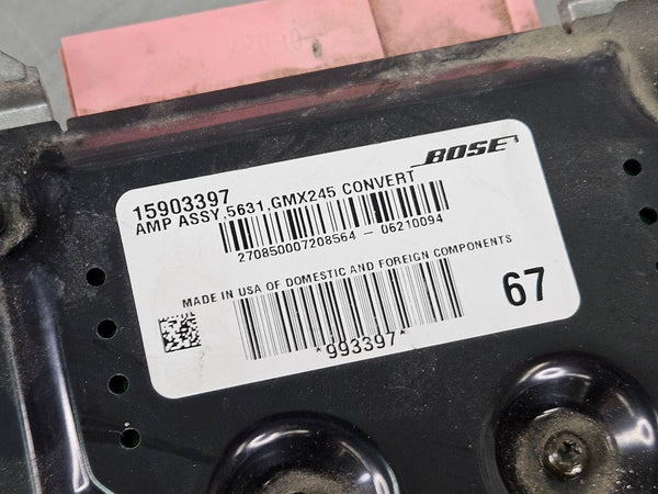2007-09 C6 Corvette Convertible Factory Audio Radio Amp Amplifier, U65 #159033974