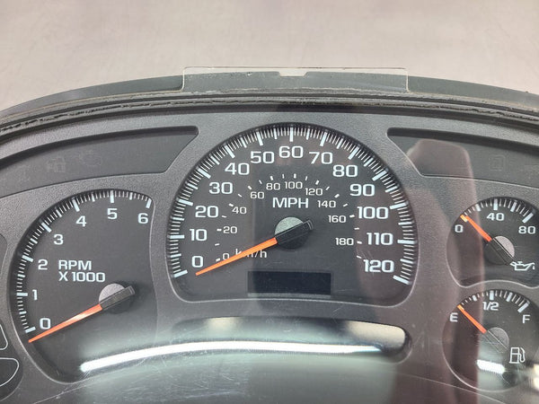 2003-05 Chevy GMC Truck Instrument Cluster Speedometer Gauge Assembly, #151146494