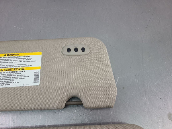 2004-05 Cadillac XLR Front Sun Visor Pair, Left / Right, Shale - OEM11
