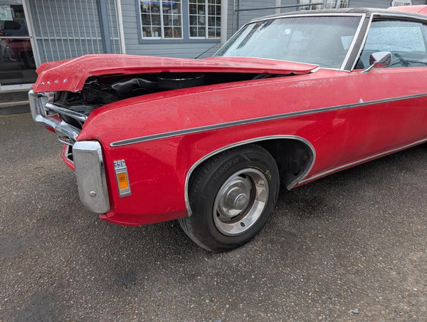 1969 Impala, Caprice, Back of Hood Moulding Trim Strip - OEM17