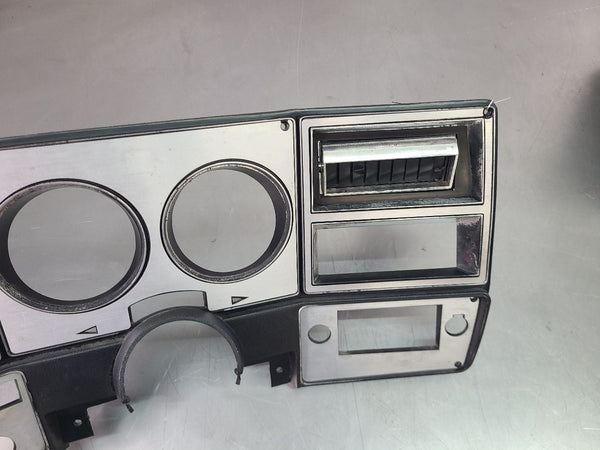 1973-80/91 Chevy Suburban Front Dash Instrument Cluster Bezel Trim, Silver - OEM15