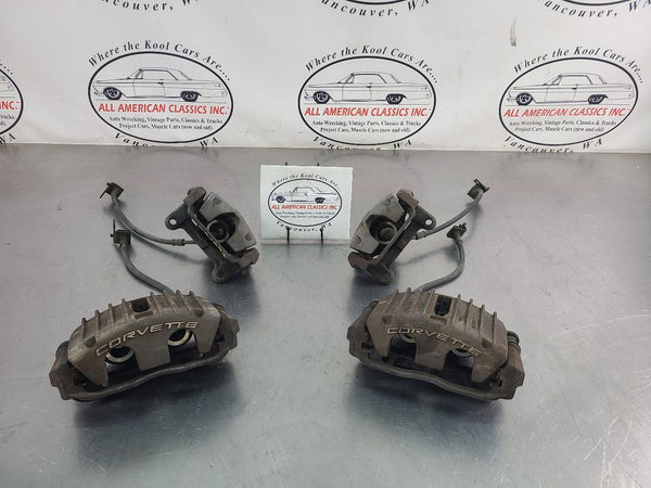 1997-04 C5 Corvette Base Brake Caliper Complete Set w/ Brackets - OEM0