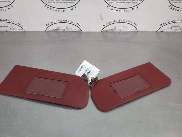 1991 Chevrolet Caprice Front Sun Visor Pair, Maroon - OEM0