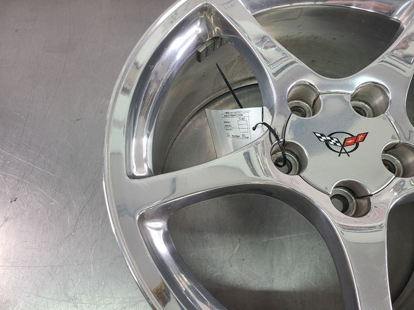 2000-04 C5 Corvette Factory 5 Spoke Wheel, Polished QF5, Rear, 19x9.5 - OEM6