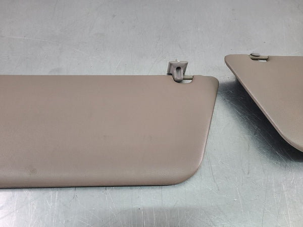 1987-93 Ford F150 F250 F350 Truck Front Sun Visor Pair, Vinyl, Tan, RH/LH - OEM8