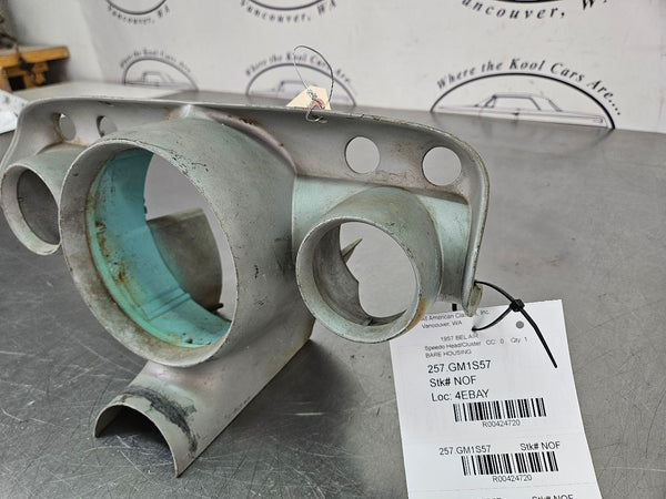 1957 Bel Air Instrument Cluster Housing Trim, GM P/N # 1584733, Bare - OEM8