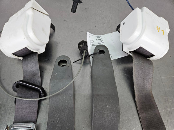 1987-93 Mustang Fox Body Coupe Hatchback Full Seat Belt / Buckle Set, Gray - OEM10