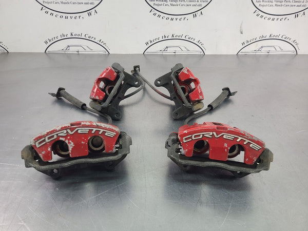 2005-13 C6 Corvette J55 Heavy Duty Brake Caliper Set w/ Brackets, Complete Set0