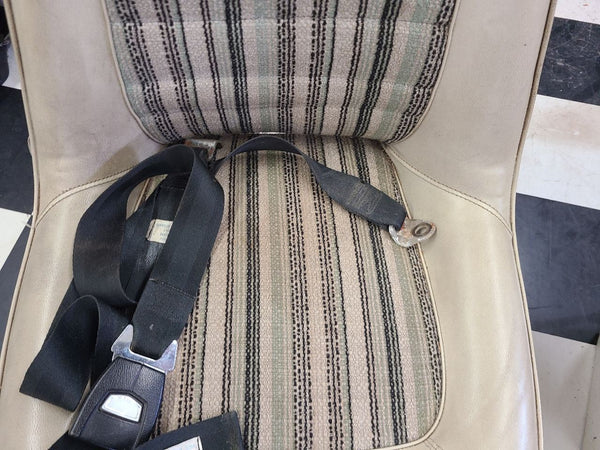 1971-77 Dodge Van, Ramcharger, Low Back Bucket Seat Pair w/ Bases, Nice! - OEM3