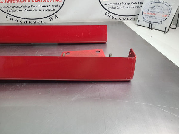 2002 Firebird Trans Am WS6 Left and Right Lower Rocker Panel Moulding Pair, Red7