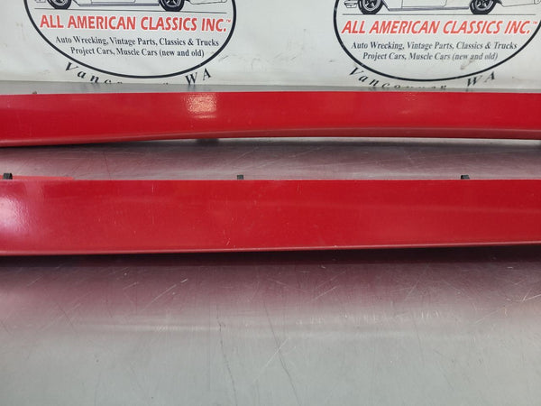 2002 Firebird Trans Am WS6 Left and Right Lower Rocker Panel Moulding Pair, Red10