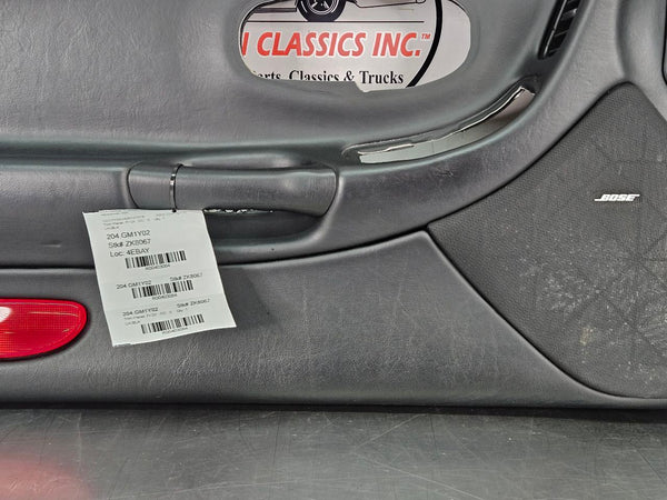 1997-04 C5 Corvette Door Trim Panel, Left Driver Side, Black - OEM12
