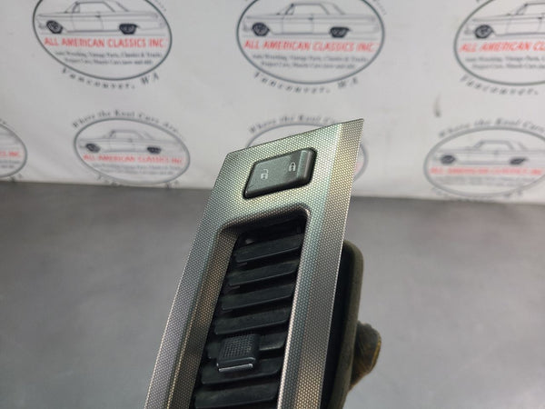 2004-09 Cadillac XLR Aluminum Door Panel Control Switch Bezel Trim w/ Vent - OEM2