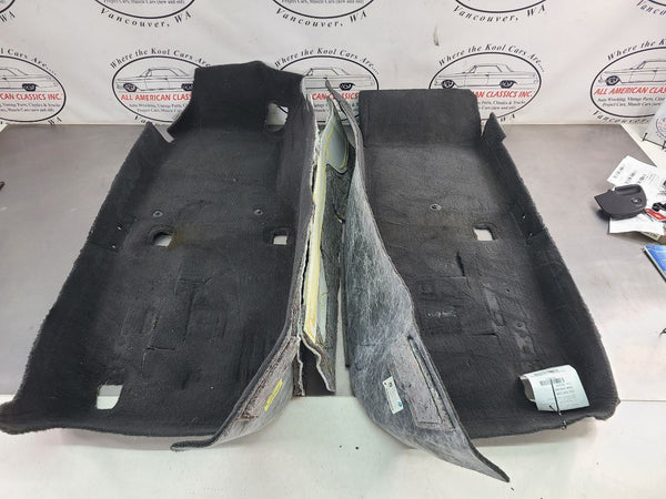 2005-13 C6 Corvette Front Footwell Carpet Pair, Left / Right, Black - OEM0