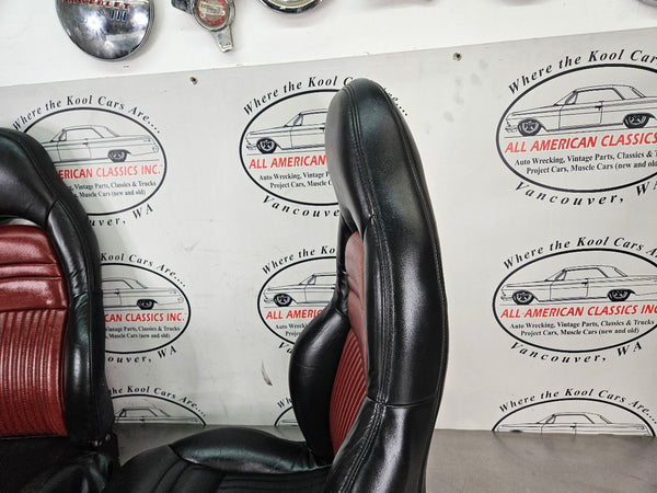 1997-04 C5 Corvette Sport Seat Pair, Black and Red, Right / Left - OEM14