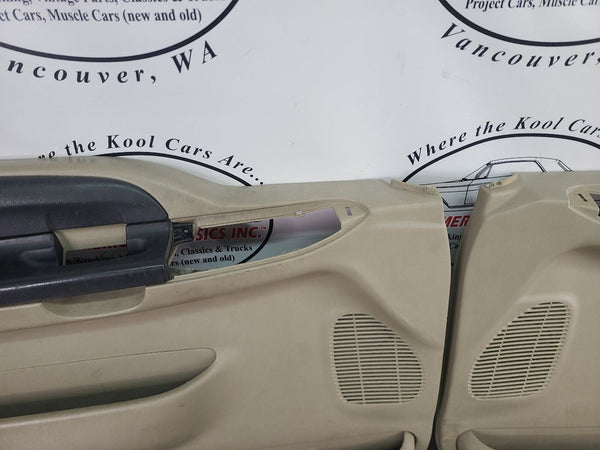 2006 Ford F-250 F-350 Front and Rear Power Door Trim Panel, Set of 6, Tan - OEM4