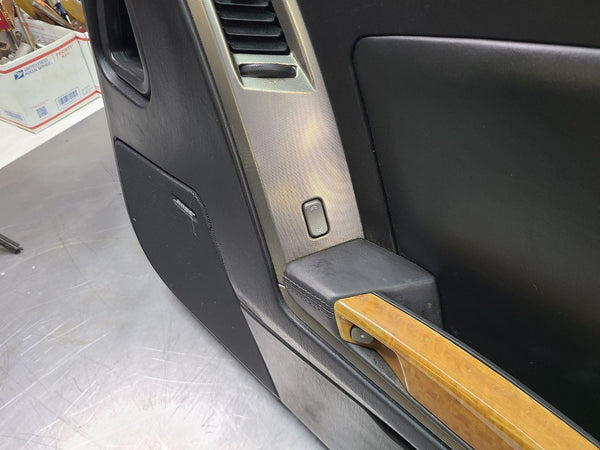 2004-09 Cadillac XLR Right Passenger Side Door Trim Panel, Black / Woodgrain10