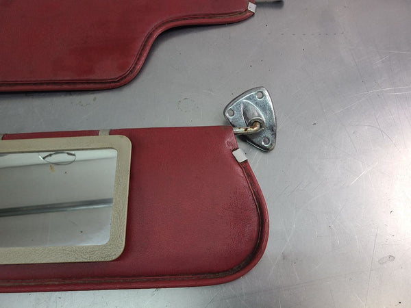 1978-79 Ford Bronco, 1973-79 Truck Front Sun Visor Pair, Left / Right, Red - OEM4
