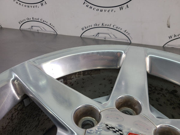 2005-07 C6 Corvette Factory 5 Spoke Wheel QG6, Silver, Front, 18x8.5 - OEM7