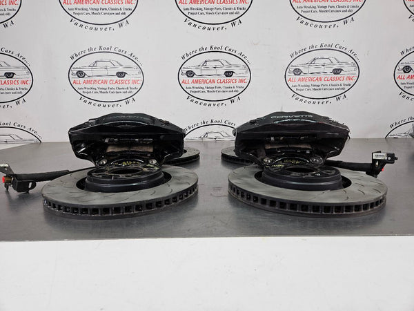 2014-19 C7 Corvette Z51 Complete Brake Caliper Set w/ Rotors, Front and Rear 9