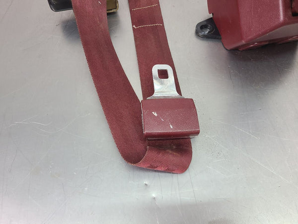 1988-94 GMC Chevy Truck Extended Cab Rear Seat Belt Set, Red - OEM2