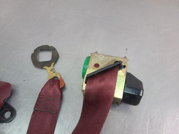 1988-94 GMC Chevy Truck Extended Cab Rear Seat Belt Set, Red - OEM3