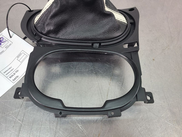 2005-13 C6 Corvette Manual Transmission Bare Shifter Boot, Black and White 4
