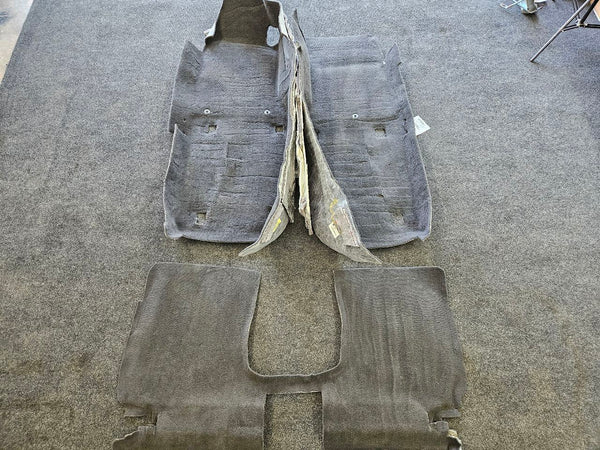 2005-13 C6 Corvette Interior Cabin Carpet Set, Footwell, Behind Seat, Black, OEM0