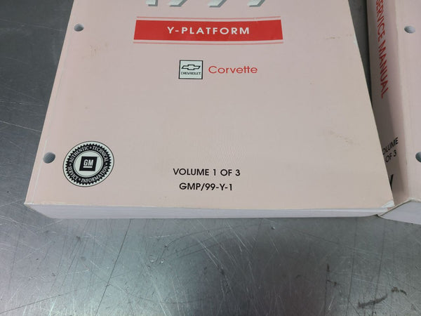 1999 Corvette Complete 3 Piece Extended Service Manual Book Set 2