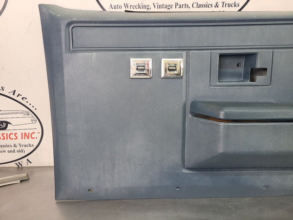 1981-91 Chevy GMC Suburban Power Door Trim Panel Full Set, Blue - OEM5