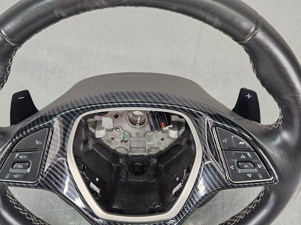 2016 C7 Corvette Factory Steering Wheel w/ Shift Paddles, Radio Control, Black6
