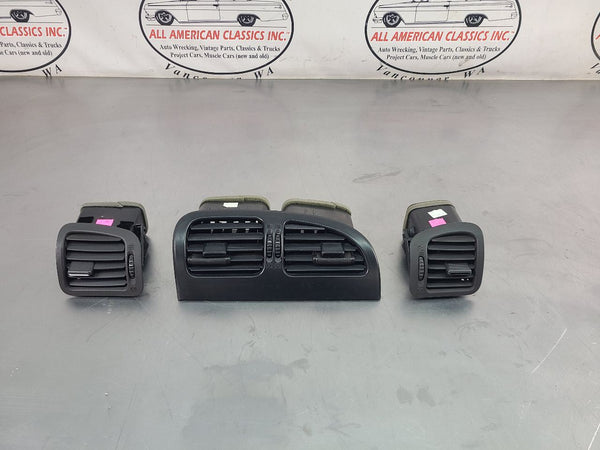 2002-05 Ford Thunderbird Front Dash A/C Vent Set, Left, Right, Center - OEM0