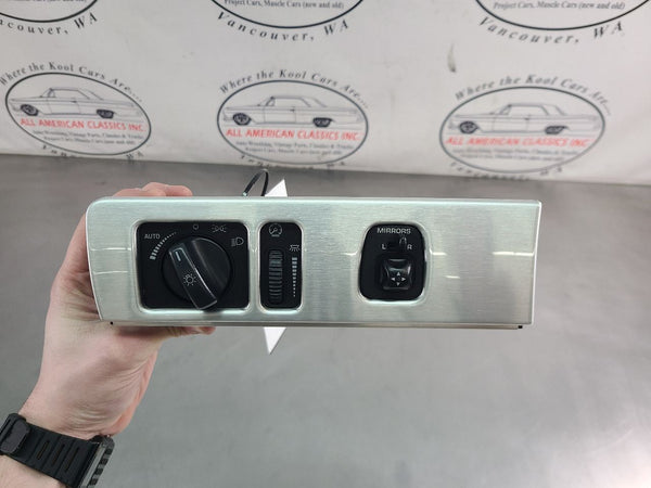 2002-05 Ford Thunderbird Headlight Dimmer / Mirror Control Switch w/ Silver Trim5