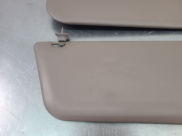 1987-93 Ford F150 F250 F350 Truck Front Sun Visor Pair, Vinyl, Tan, RH/LH - OEM4