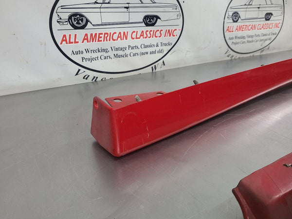 2002 Firebird Trans Am WS6 Left and Right Lower Rocker Panel Moulding Pair, Red1